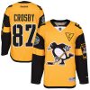 Pánské NHL Pittsburgh Penguins dresy Sidney Crosby 87 Authentic Zlato Reebok 2017 Stadium Series hokejové dresy
