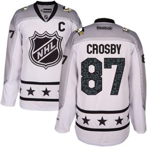 Pánské NHL Pittsburgh Penguins dresy Sidney Crosby 87 Authentic Bílý Reebok Metropolitan Division 2017 All Star