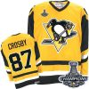 Pánské NHL Pittsburgh Penguins dresy Sidney Crosby 87 Authentic Throwback Zlato CCM Stanley Cup Champions