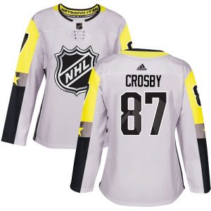 Dámské NHL Pittsburgh Penguins dresy Sidney Crosby 87 Authentic Šedá Adidas 2018 All Star Metro Division