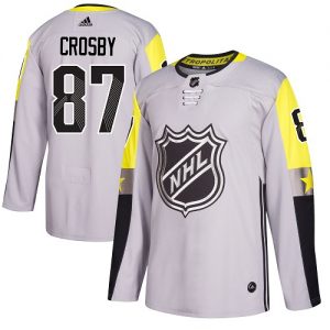 Dětské NHL Pittsburgh Penguins dresy Sidney Crosby 87 Authentic Šedá Adidas 2018 All Star Metro Division