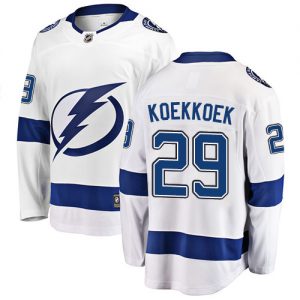 Dětské NHL Tampa Bay Lightning dresy 29 Slater Koekkoek Breakaway Bílý Fanatics Branded Venkovní