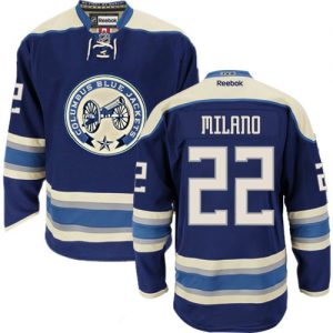 Pánské NHL Columbus Blue Jackets dresy 22 Sonny Milano Authentic Námořnická modrá Reebok Alternativní hokejové dresy
