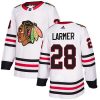 Pánské NHL Chicago Blackhawks dresy 28 Steve Larmer Authentic Bílý Adidas Venkovní