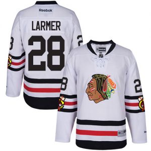 Dětské NHL Chicago Blackhawks dresy 28 Steve Larmer Authentic Bílý Reebok 2017 Winter Classic