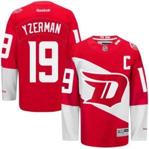 Pánské NHL Detroit Red Wings dresy 19 Steve Yzerman Authentic Červené Reebok 2016 Stadium Series