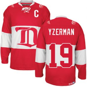 Pánské NHL Detroit Red Wings dresy 19 Steve Yzerman Authentic Throwback Červené CCM Winter Classic