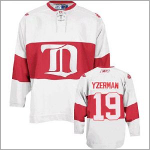 Dámské NHL Detroit Red Wings dresy 19 Steve Yzerman Authentic Bílý Reebok Alternativní Winter Classic