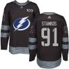 Pánské NHL Tampa Bay Lightning dresy 91 Steven Stamkos Authentic Černá Adidas 1917 2017 100th Anniversary