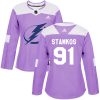 Dámské NHL Tampa Bay Lightning dresy 91 Steven Stamkos Authentic Nachový Adidas Fights Cancer Practice