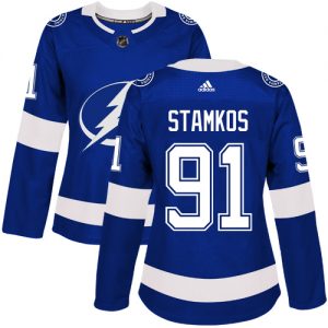 Dámské NHL Tampa Bay Lightning dresy 91 Steven Stamkos Authentic královská modrá Adidas Domácí