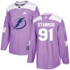 Dětské NHL Tampa Bay Lightning dresy 91 Steven Stamkos Authentic Nachový Adidas Fights Cancer Practice