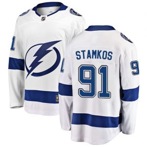 Dětské NHL Tampa Bay Lightning dresy 91 Steven Stamkos Breakaway Bílý Fanatics Branded Venkovní