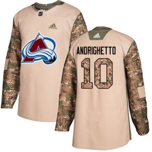 Dětské NHL Colorado Avalanche dresy 10 Sven Andrighetto Authentic Camo Adidas Veterans Day Practice
