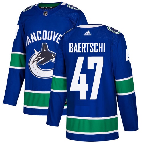 Pánské NHL Vancouver Canucks dresy 47 Sven Baertschi Authentic modrá Adidas Domácí
