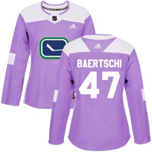 Dámské NHL Vancouver Canucks dresy 47 Sven Baertschi Authentic Nachový Adidas Fights Cancer Practice