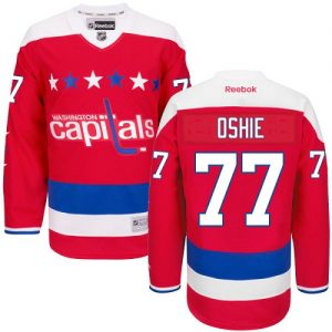 Pánské NHL Washington Capitals dresy 77 T.J. Oshie Authentic Červené Reebok Alternativní hokejové dresy