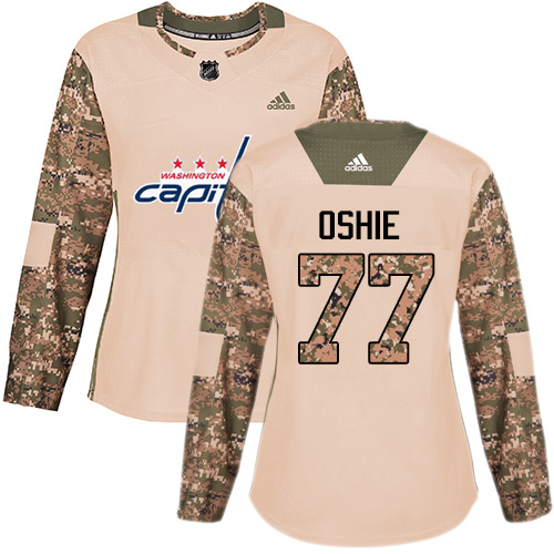 Dámské NHL Washington Capitals dresy 77 T.J. Oshie Authentic Camo Adidas Veterans Day Practice