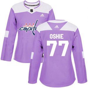 Dámské NHL Washington Capitals dresy 77 T.J. Oshie Authentic Nachový Adidas Fights Cancer Practice