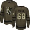 Dětské NHL Vegas Golden Knights dresy 68 T.J. Tynan Authentic Zelená Adidas Salute to Service