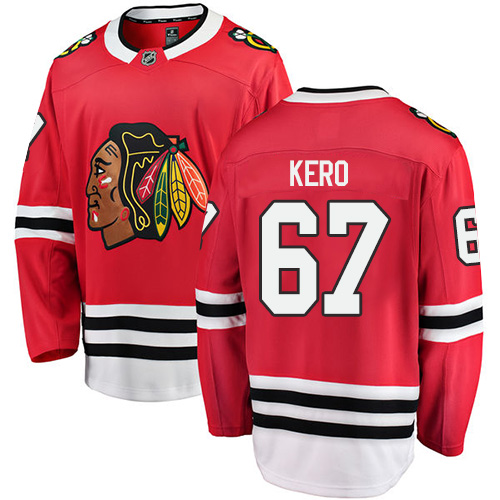 Dětské NHL Chicago Blackhawks dresy 67 Tanner Kero Breakaway Červené Fanatics Branded Domácí