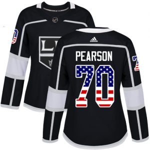 Dámské NHL Los Angeles Kings dresy 70 Tanner Pearson Authentic Černá Adidas USA Flag Fashion