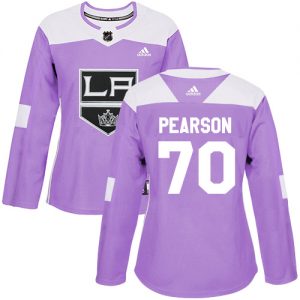 Dámské NHL Los Angeles Kings dresy 70 Tanner Pearson Authentic Nachový Adidas Fights Cancer Practice