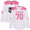 Dámské NHL Los Angeles Kings dresy 70 Tanner Pearson Authentic Bílý Růžový Adidas Fashion