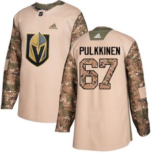 Dětské NHL Vegas Golden Knights dresy 67 Teemu Pulkkinen Authentic Camo Adidas Veterans Day Practice