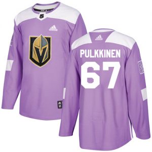 Dětské NHL Vegas Golden Knights dresy 67 Teemu Pulkkinen Authentic Nachový Adidas Fights Cancer Practice