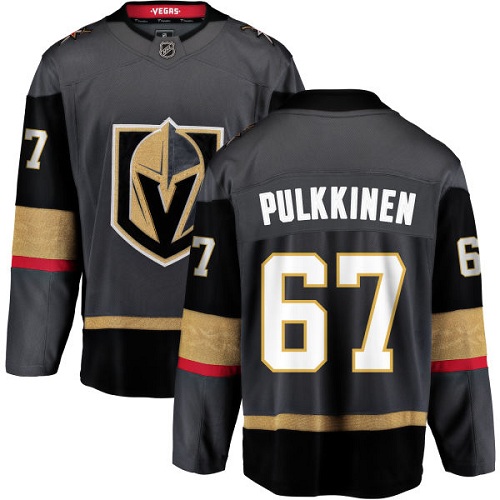 Pánské NHL Vegas Golden Knights dresy 67 Teemu Pulkkinen Breakaway Černá Fanatics Branded Domácí