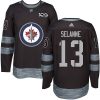 Pánské NHL Winnipeg Jets dresy 13 Teemu Selanne Authentic Černá Adidas 1917 2017 100th Anniversary