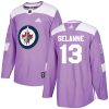 Dětské NHL Winnipeg Jets dresy 13 Teemu Selanne Authentic Nachový Adidas Fights Cancer Practice