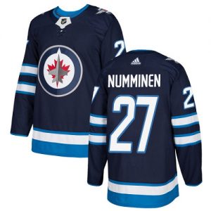Pánské NHL Winnipeg Jets dresy 27 Teppo Numminen Authentic Námořnická modrá Adidas Domácí