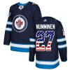 Pánské NHL Winnipeg Jets dresy 27 Teppo Numminen Authentic Námořnická modrá Adidas USA Flag Fashion