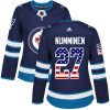 Dámské NHL Winnipeg Jets dresy 27 Teppo Numminen Authentic Námořnická modrá Adidas USA Flag Fashion