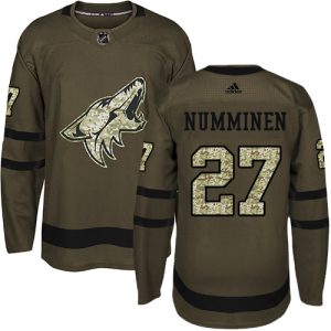 Dětské NHL Arizona Coyotes dresy 27 Teppo Numminen Authentic Zelená Adidas Salute to Service