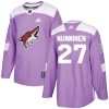 Dětské NHL Arizona Coyotes dresy 27 Teppo Numminen Authentic Nachový Adidas Fights Cancer Practice