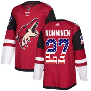 Dětské NHL Arizona Coyotes dresy 27 Teppo Numminen Authentic Červené Adidas USA Flag Fashion