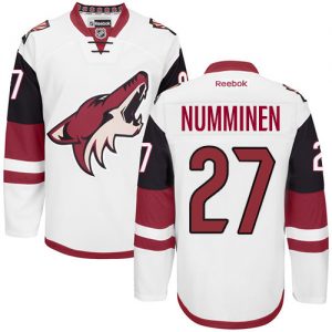 Dětské NHL Arizona Coyotes dresy 27 Teppo Numminen Authentic Bílý Reebok Venkovní hokejové dresy