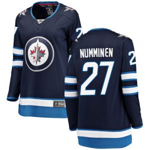 Dámské NHL Winnipeg Jets dresy 27 Teppo Numminen Breakaway Námořnická modrá Fanatics Branded Domácí