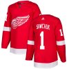 Pánské NHL Detroit Red Wings dresy 1 Terry Sawchuk Authentic Červené Adidas Domácí