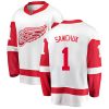 Pánské NHL Detroit Red Wings dresy 1 Terry Sawchuk Breakaway Bílý Fanatics Branded Venkovní