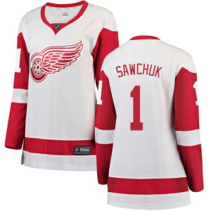 Dámské NHL Detroit Red Wings dresy 1 Terry Sawchuk Breakaway Bílý Fanatics Branded Venkovní
