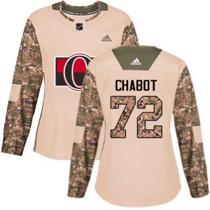 Dámské NHL Ottawa Senators dresy 72 Thomas Chabot Authentic Camo Adidas Veterans Day Practice