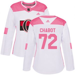 Dámské NHL Ottawa Senators dresy 72 Thomas Chabot Authentic Bílý Růžový Adidas Fashion