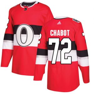 Dětské NHL Ottawa Senators dresy 72 Thomas Chabot Authentic Červené Adidas 2017 100 Classic