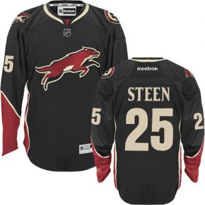 Dámské NHL Arizona Coyotes dresy 25 Thomas Steen Authentic Černá Reebok Alternativní hokejové dresy