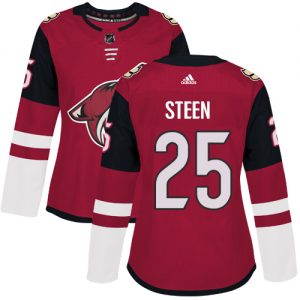 Dámské NHL Arizona Coyotes dresy 25 Thomas Steen Authentic Burgundy Červené Adidas Domácí