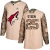 Dětské NHL Arizona Coyotes dresy 25 Thomas Steen Authentic Camo Adidas Veterans Day Practice